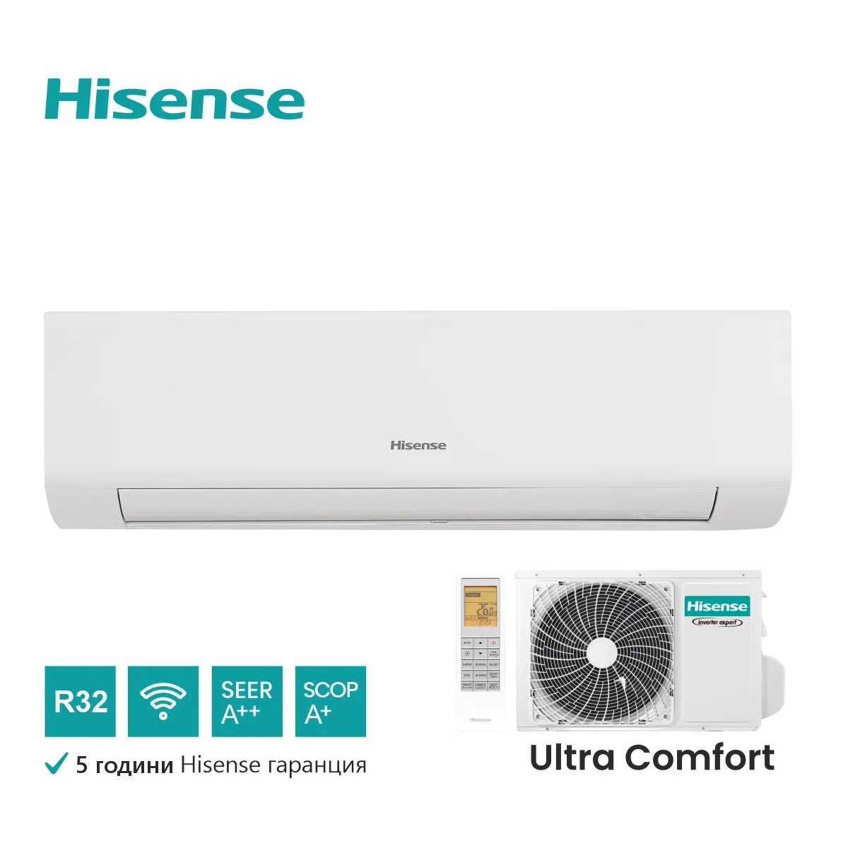 Hisense, инверторен климатик Ultra Comfort 9000 BTU (*)
